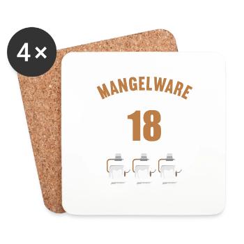 Mangelware Unikat selten 18 Jahre 18. Geburtstag - Untersetzer (4er-Set) - Weiß - Vorne