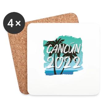 Cancun 2022 - Untersetzer (4er-Set) - Weiß - Vorne