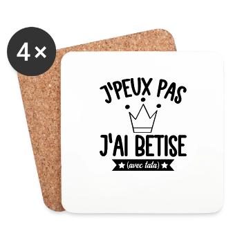Humour Cadeau Anniversaire Maman Amour Idée Cadeau - Dessous de verre (lot de 4) - blanc - Devant