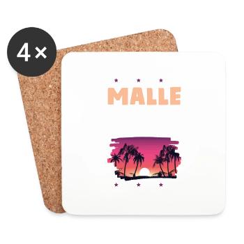 Malle 2022 - Dessous de verre (lot de 4) - blanc - Devant