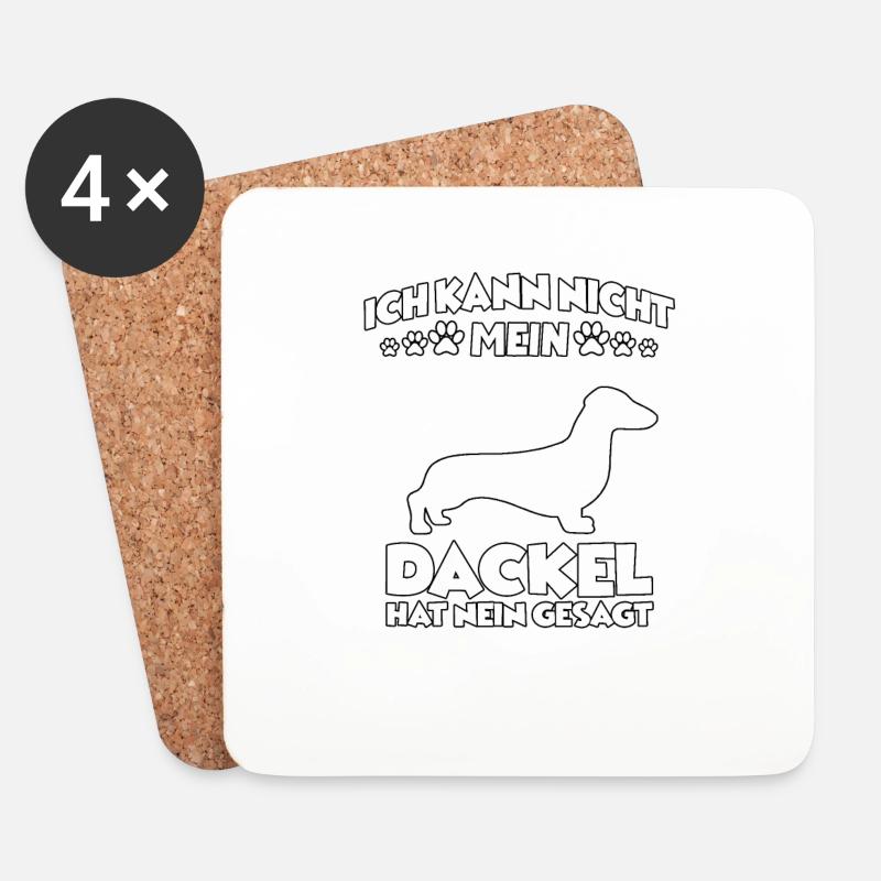 Dackel Hundebesitzer Hundesport Tackel Dackel - Untersetzer (4er-Set) - Weiß