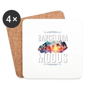 Mode Barcelone - Dessous de verre (lot de 4) - blanc - Devant
