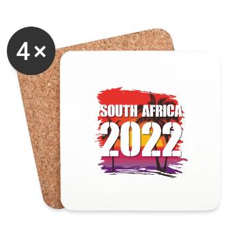 South Africa 2022 - Coasters (set of 4) - white - Front