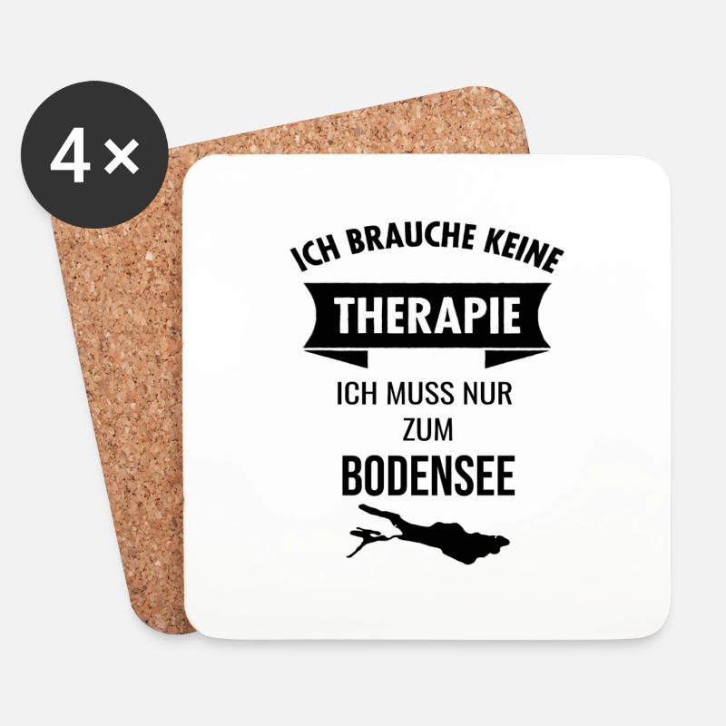Bodensee Urlaub Bodenseeregion Idee - Untersetzer (4er-Set) - Weiß