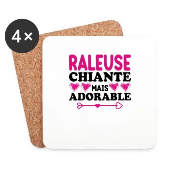 Raleuse Chiante Mais Adorable - Dessous de verre (lot de 4) - blanc - Devant