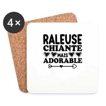 Raleuse Chiante Mais Adorable - Dessous de verre (lot de 4) - blanc - Devant
