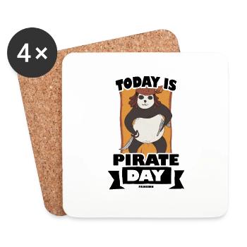 Today Is Pirate Day - Untersetzer (4er-Set) - Weiß - Vorne