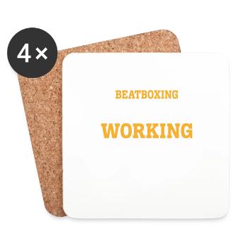 THE WORST DAY BEATBOXING IS BETTER THAN THE BEST D - Coasters (set of 4) - white - Front