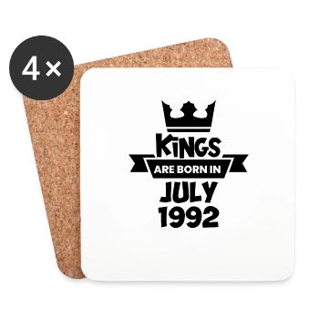 July 1992 - 30th Birthday Gift. King. - Coasters (set of 4) - white - Front