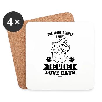 funny cat saying - Coasters (set of 4) - white - Front