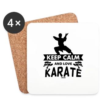 Karaté - Dessous de verre (lot de 4) - blanc - Devant