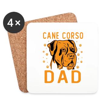 Cane Corso Dad - Coasters (set of 4) - white - Front