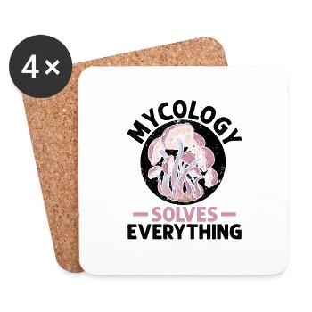 Mycology Mushrooms Nature Forest Gift Idea - Coasters (set of 4) - white - Front