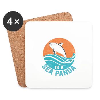 My Spirit Animal Is A Sea Panda Marine Biology Sc - Untersetzer (4er-Set) - Weiß - Vorne