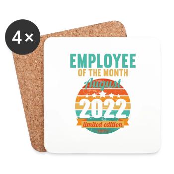 Employee of the Month August 2022 - Coasters (set of 4) - white - Front