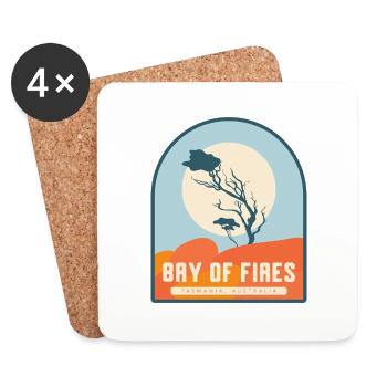 Bay of Fires - Tasmania, Australia - Coasters (set of 4) - white - Front