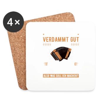 Ich Hasse Es So Gut Auszusehen Quetschn Steirische - Untersetzer (4er-Set) - Weiß - Vorne