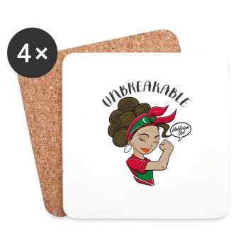 Maldivian Girl Unbreakable Maldivian Heritage - Coasters (set of 4) - white - Front