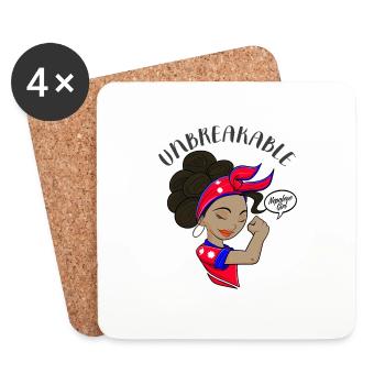 Nepalese Girl Unbreakable I Nepalese Heritage I - Coasters (set of 4) - white - Front