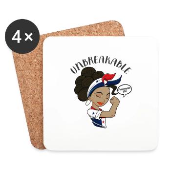 Fille panaméenne Unbreakable Héritage panaméen - Dessous de verre (lot de 4) - blanc - Devant