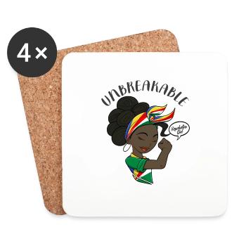Seychelles Girl Unbreakable I Heritage Seychelles - Coasters (set of 4) - white - Front