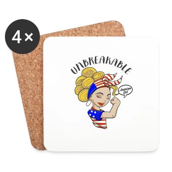 American Girl Unbreakable I American Heritage I - Dessous de verre (lot de 4) - blanc - Devant