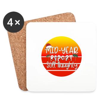 Mid-Year Report Still Naughty, Funny Christmas In - Untersetzer (4er-Set) - Weiß - Vorne