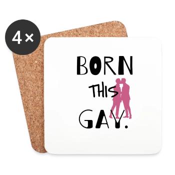 NÉ CE GAY - Dessous de verre (lot de 4) - blanc - Devant