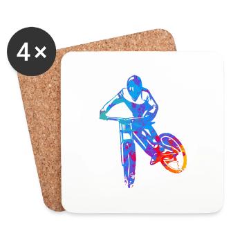 Downhill Colour - Coasters (set of 4) - white - Front