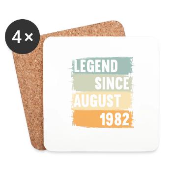 Born August 1982 40 years 40s 40th birthday - Coasters (set of 4) - white - Front
