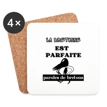 La bretonne est parfaite - Dessous de verre (lot de 4) - blanc - Devant