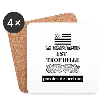 LA BRETAGNE EST TROP BELLE - Dessous de verre (lot de 4) - blanc - Devant