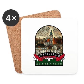 Fürstenfeld Steiermark Österreich Souvenir - Untersetzer (4er-Set) - Weiß - Vorne