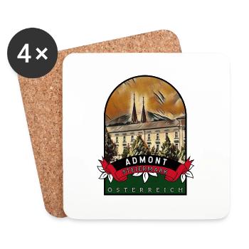 Admont Steiermark Österreich Souvenir - Untersetzer (4er-Set) - Weiß - Vorne