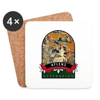 Aflenz Steiermark Österreich Souvenir - Untersetzer (4er-Set) - Weiß - Vorne