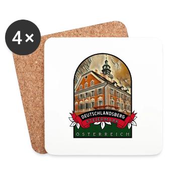 Deutschlandsberg Steiermark Österreich Souvenir - Untersetzer (4er-Set) - Weiß - Vorne