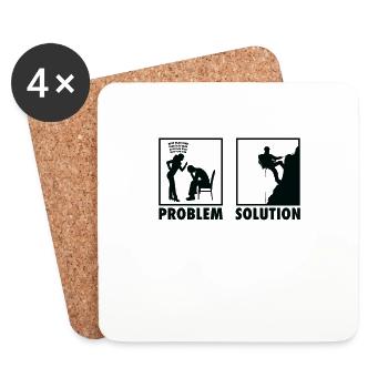 Déclaration de l’alpiniste - Dessous de verre (lot de 4) - blanc - Devant