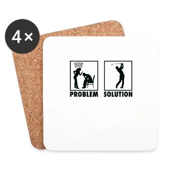 Golf Golf Players Statement Problem Solution. - Untersetzer (4er-Set) - Weiß - Vorne