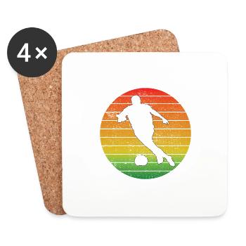 Football player Footballer Football coach Football - Coasters (set of 4) - white - Front