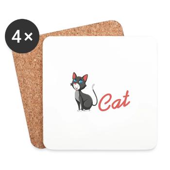 Perfectly Sane Cat Lady Funny Cat Lover T-Shirt - Untersetzer (4er-Set) - Weiß - Vorne