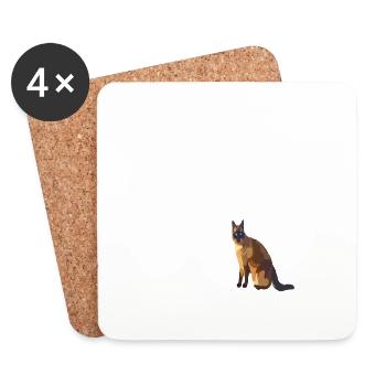 The More People I Met The More I Like My Cat - Coasters (set of 4) - white - Front