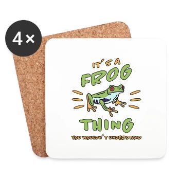 Frog Funny Saying Frog Amphibians Gift - Coasters (set of 4) - white - Front