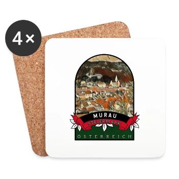 Murau Steiermark Österreich Souvenir - Untersetzer (4er-Set) - Weiß - Vorne