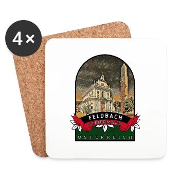 Feldbach Steiermark Österreich Souvenir - Untersetzer (4er-Set) - Weiß - Vorne