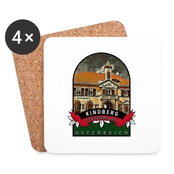 Kindberg Steiermark Österreich Souvenir - Untersetzer (4er-Set) - Weiß - Vorne