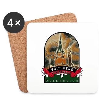 Voitsberg Steiermark Österreich Souvenir - Untersetzer (4er-Set) - Weiß - Vorne