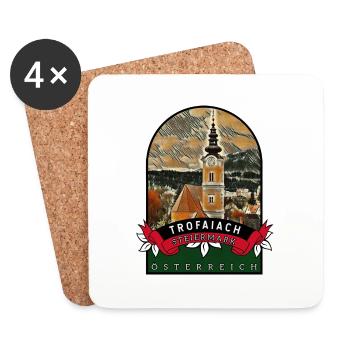 Trofaiach Steiermark Österreich Souvenir - Untersetzer (4er-Set) - Weiß - Vorne