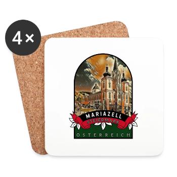 Mariazell Steiermark Österreich Souvenir - Untersetzer (4er-Set) - Weiß - Vorne