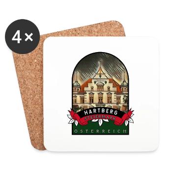 Hartberg Steiermark Österreich Souvenir - Untersetzer (4er-Set) - Weiß - Vorne
