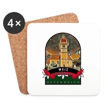 Weiz Steiermark Österreich Souvenir - Untersetzer (4er-Set) - Weiß - Vorne